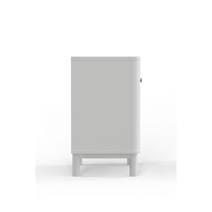 1 Drawer Nightstand White Modern Contemporary Mahogany Felt Lined Top - Diamond Home USA