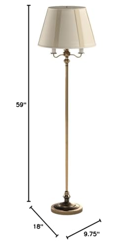 Cal Lighting BO-315-AB 150-Watt 6-Way Mechanism Floor Lamp Antique Brass - Diamond Home USA