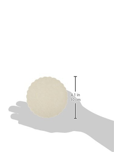 Hfmaster 876082 Budgetboard Coaster 4" Diameter White Scalloped Edge (Case - Diamond Home USA