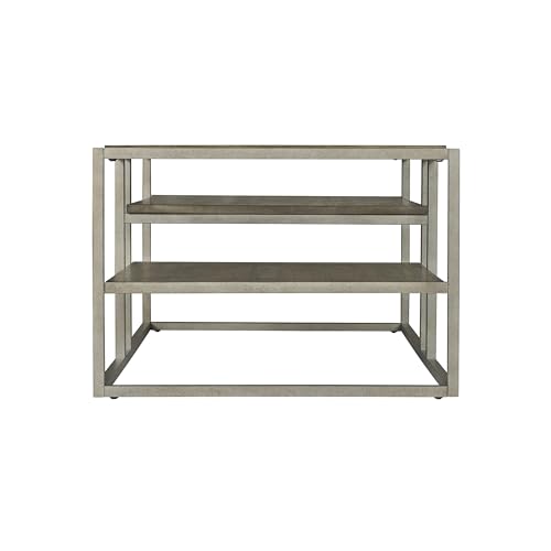 Metal Frame Wood Living Room Coffee Table with Shelf Brown Industrial - Diamond Home USA