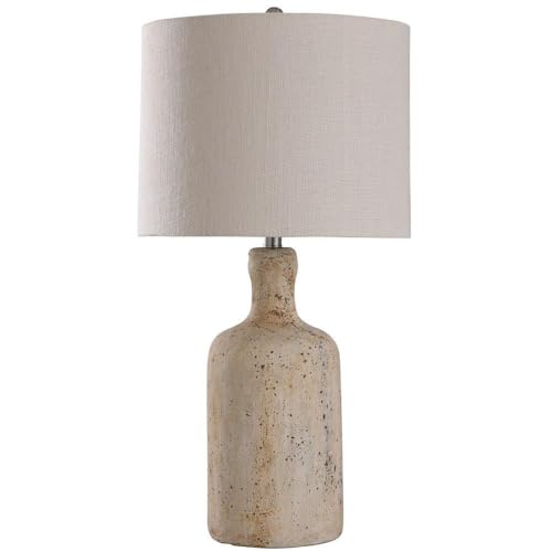 Olney Multi-Color Cream Concrete Bottle Table Lamp - Diamond Home USA