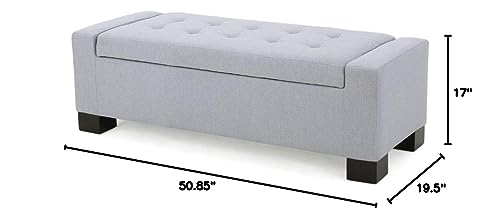 Christopher Knight Home Guernsey Fabric Storage Ottoman