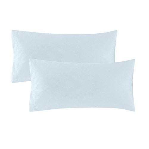 Echelon Home Vintage Full Blue Washed Cotton Percale Sheet Set - Diamond Home USA