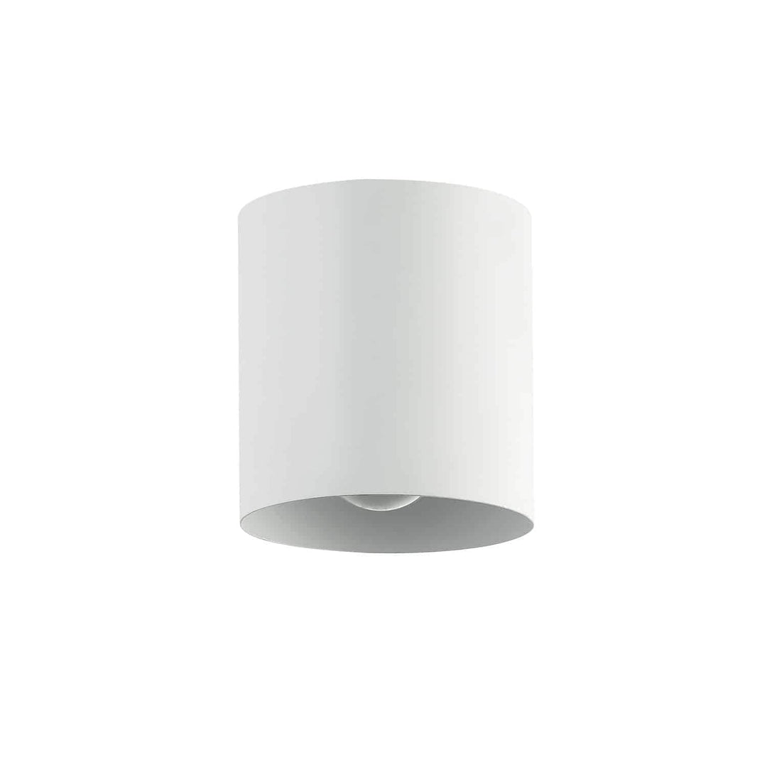 1 Light Contemporary Matte White Luxury Flush Mount Ceiling Modern Metal