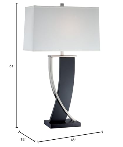 Lite Source LS-21788 Table Lamp with Off White Fabric Shades 18" x 18" x 31" - Diamond Home USA