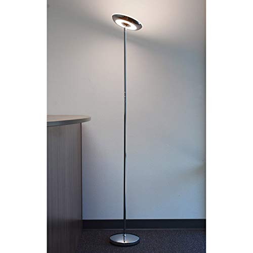 HOMEGLAM UFO High Bright LED Dimmable 20W up and 10W Down Lights Torchiere Floor - Diamond Home USA