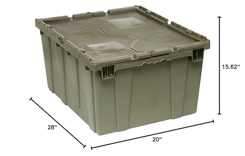 Quantum QDC2820-15 Plastic Storage Container with Attached Flip-Top Lid - Diamond Home USA