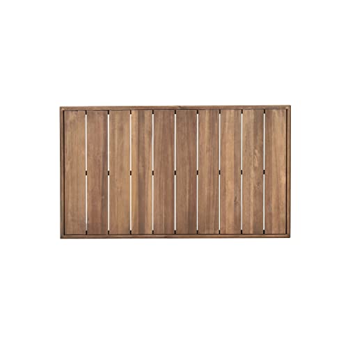 Outdoor Acacia Wood Rectangular Coffee Table Brown Rustic Water Resistant - Diamond Home USA