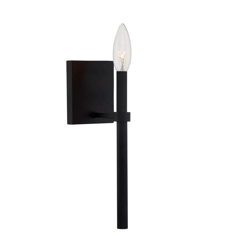 1 Light Black Wall Mount 5.5w X 18.5h Modern Contemporary Steel - Diamond Home USA