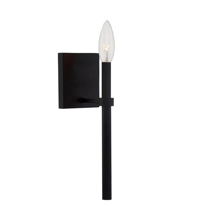1 Light Black Wall Mount 5.5w X 18.5h Modern Contemporary Steel - Diamond Home USA