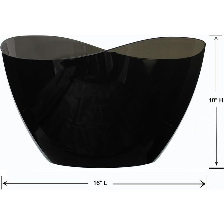 Black Wave Party Tub Plastic - Diamond Home USA