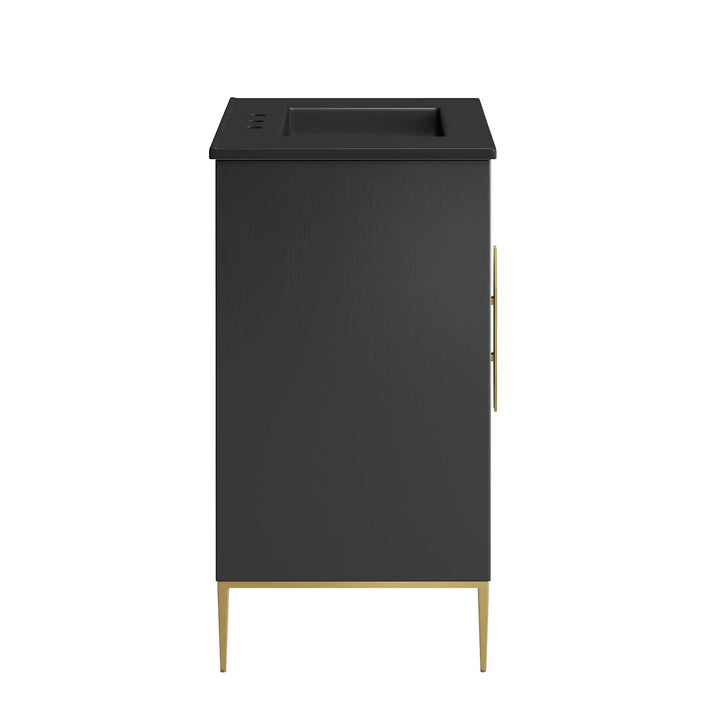 Modway Awaken Bathroom Vanity Cabinet 30" Black Black - Diamond Home USA