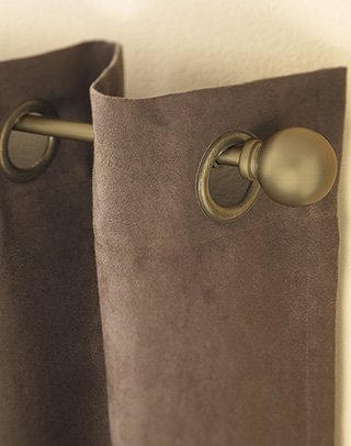 Curtainworks Cameron Grommet Curtain Panel 50 by 144" Pewter - Diamond Home USA