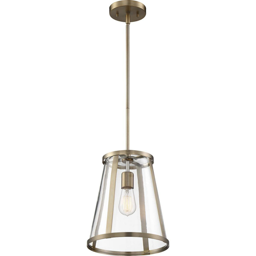 Nuvo 60/6697 Bruge 1 Light Pendant Fixture Burnished Brass - Diamond Home USA