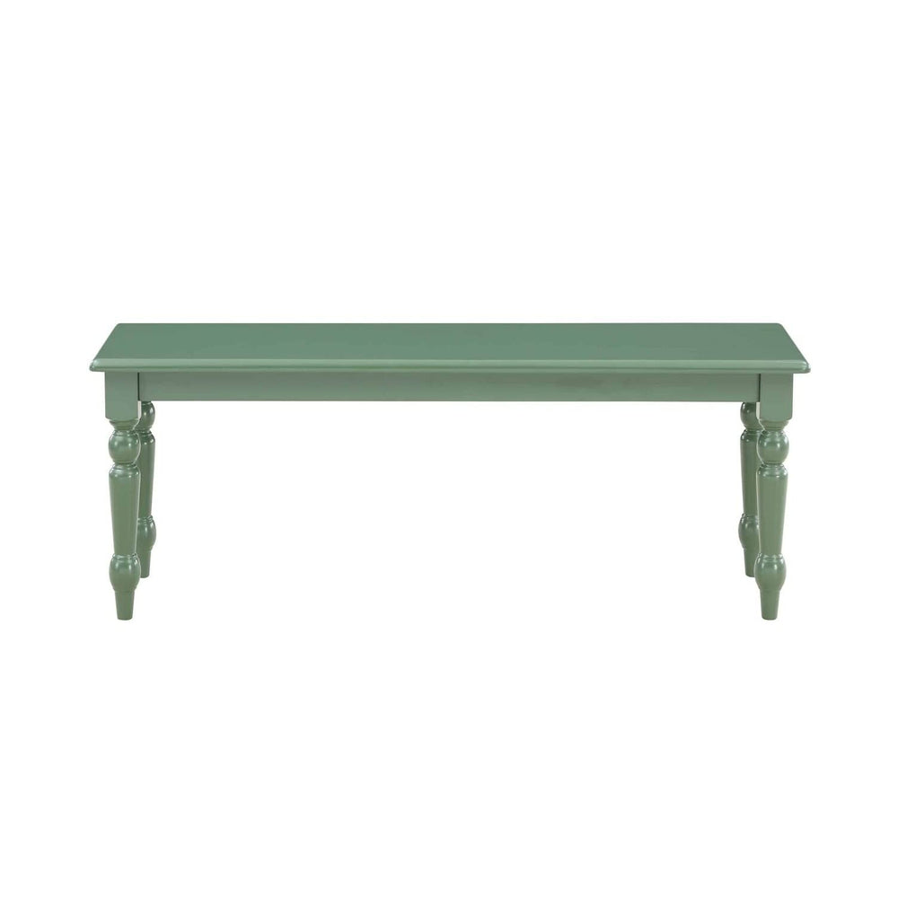 Carolina Dining Bench Green Solid Farmhouse Traditional Rubberwood Painted Wood - Diamond Home USA