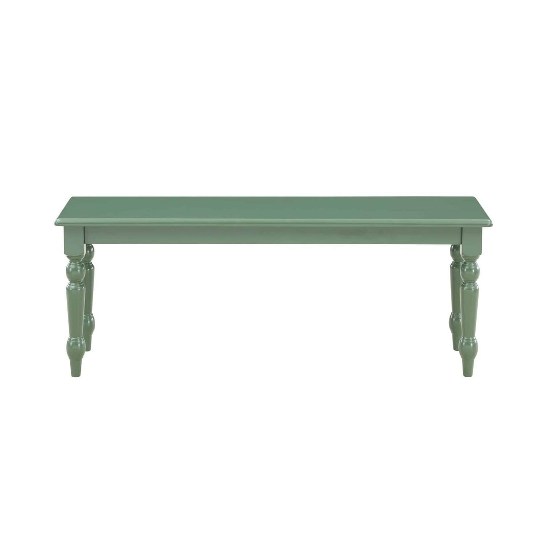 Carolina Dining Bench Green Solid Farmhouse Traditional Rubberwood Painted Wood - Diamond Home USA