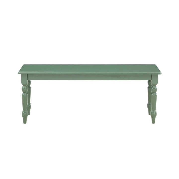 Carolina Dining Bench Green Solid Farmhouse Traditional Rubberwood Painted Wood - Diamond Home USA