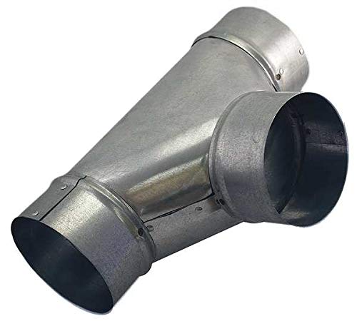 Greenseam Tee 14 in Duct Dia Galvanized Steel 24 GA 14 in W x 24" L x