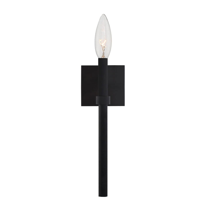 1 Light Black Wall Mount 5.5w X 18.5h Modern Contemporary Steel