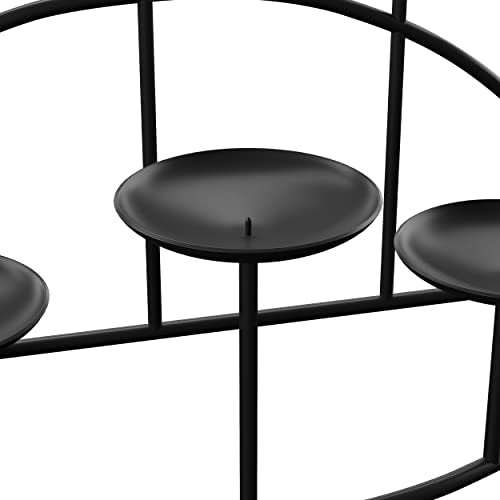 SEI Furniture 10 Candle Wrought Iron Candelabra Matte Black - Diamond Home USA