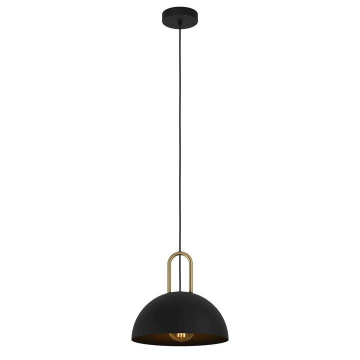 1 Light Black Gold Transitional Steel Dimmable