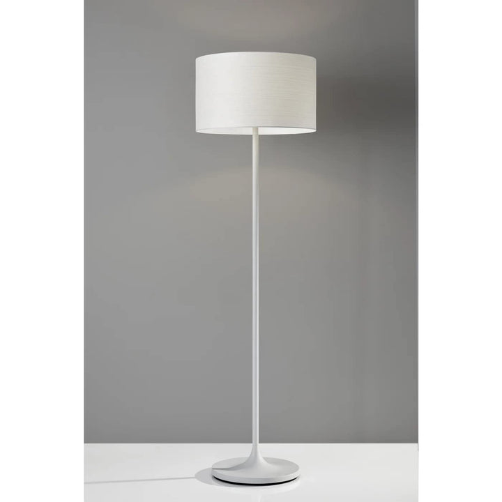 Adesso 6237-02 Oslo loor Lamp - Corrosion Resistant Scratch Proof White Matte - Diamond Home USA