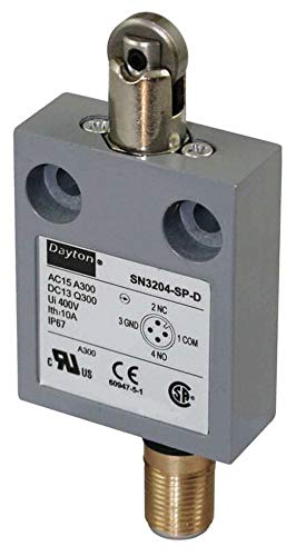Dayton Plunger Roller General Purpose Limit Switch; Location: Top Contact