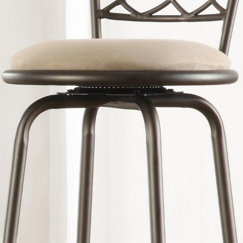 Home Creek Scrolled Detail Adjustable Swivel Barstools - Set of 3 - Diamond Home USA