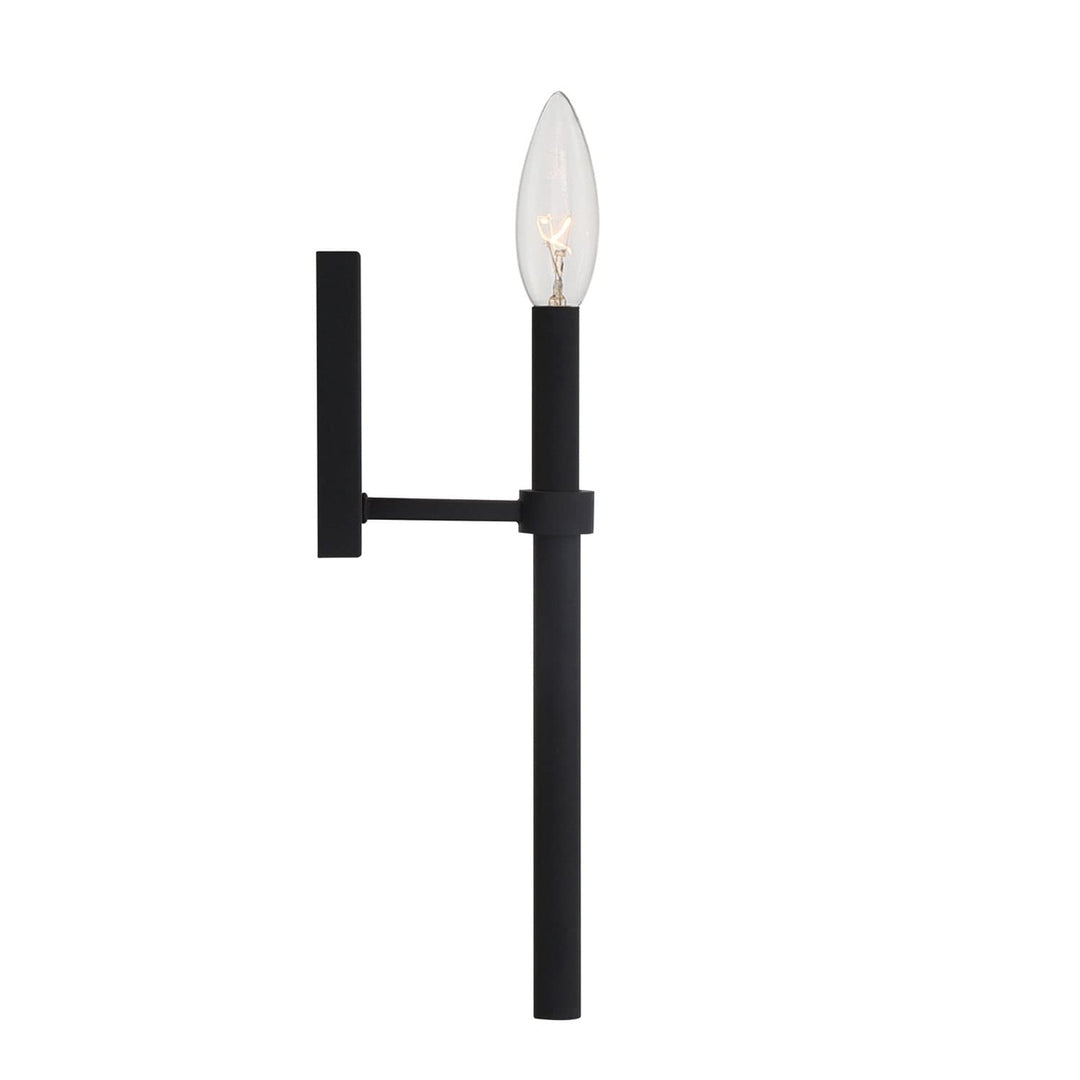 1 Light Black Wall Mount 5.5w X 18.5h Modern Contemporary Steel - Diamond Home USA
