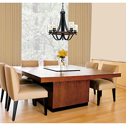 Westinghouse 6331900 nwell Five-Light Indoor Chandelier Textured Iron and - Diamond Home USA