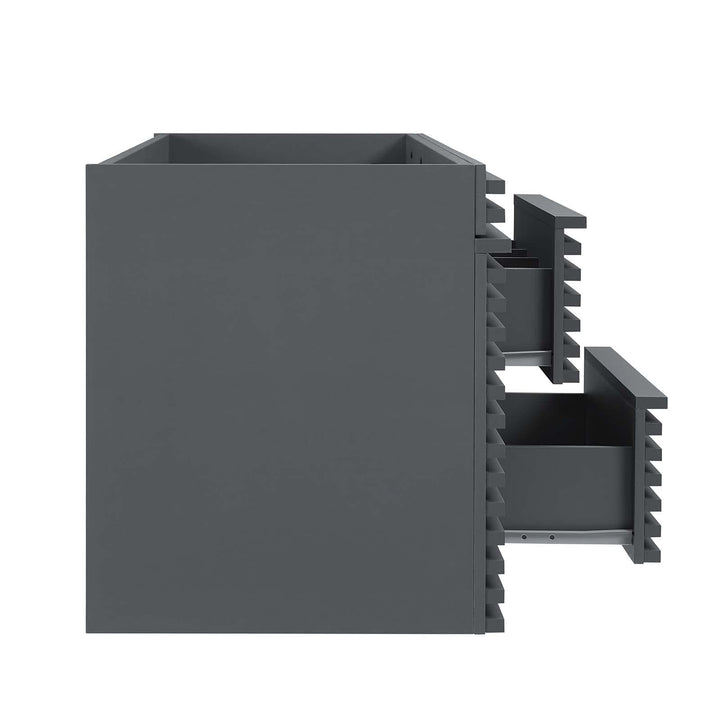 Modway Render 48" Wall-Mount Bathroom Vanity Cabinet in Gray Basin Not - Diamond Home USA