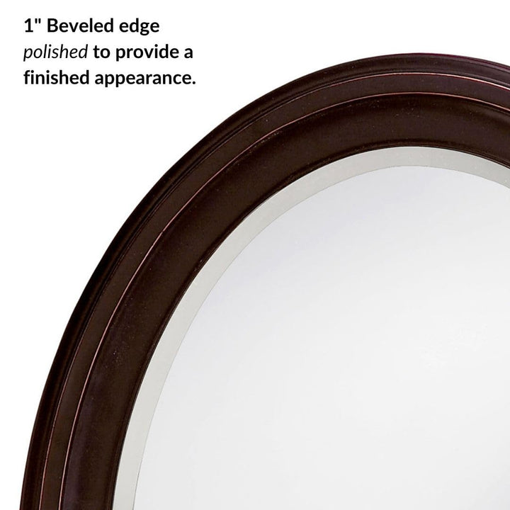 Howard Elliott George Oval Oil Rubbed Bronze all Mirror Oval Bevelled Hanging - Diamond Home USA