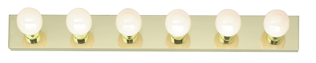 Nuvo SF77/190 Six Light Vanity 36 in 6 Brass-Polished/Cast