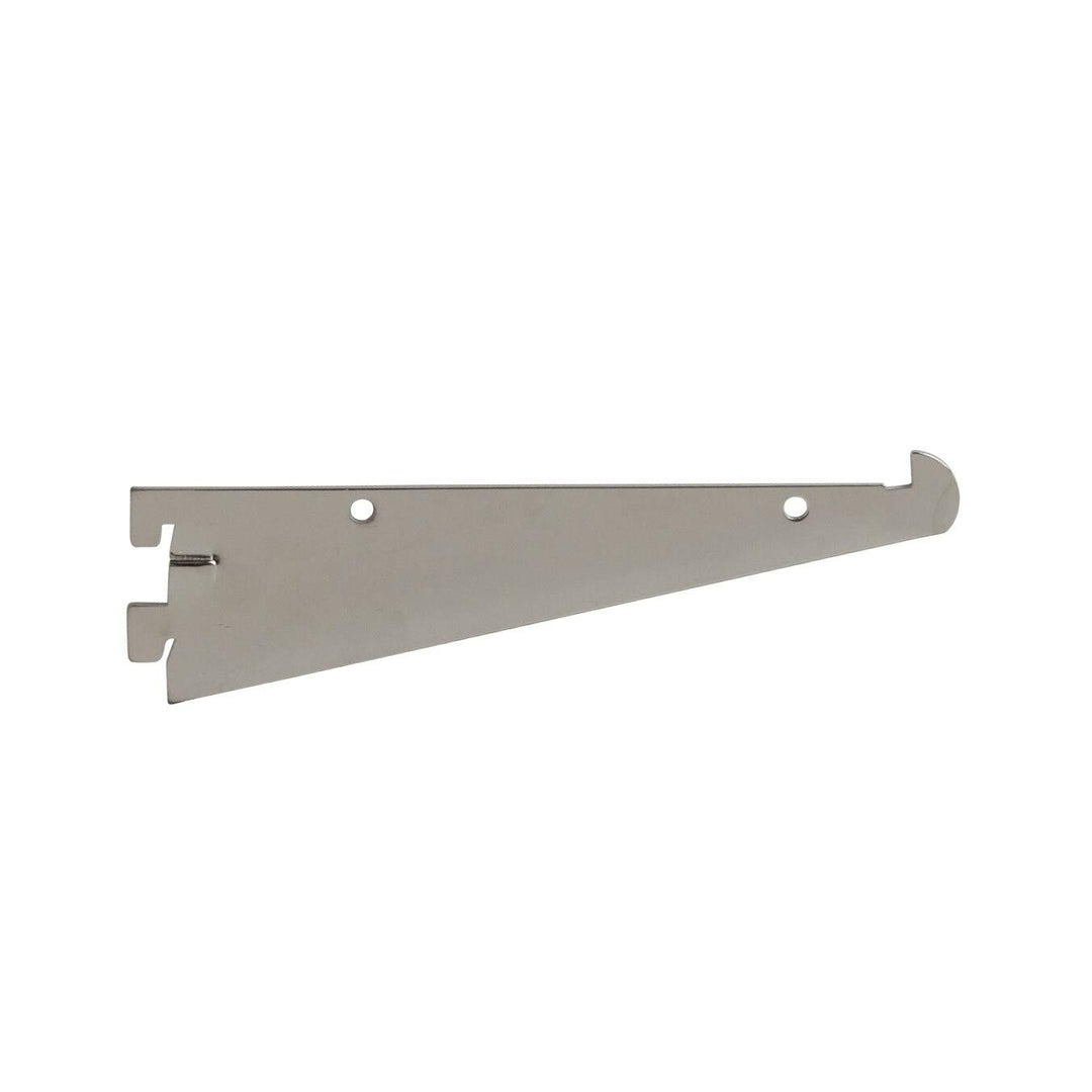 6" Chrome Tap-n Style Shelf Bracket for Unversal Lne Slotted Standards Sold