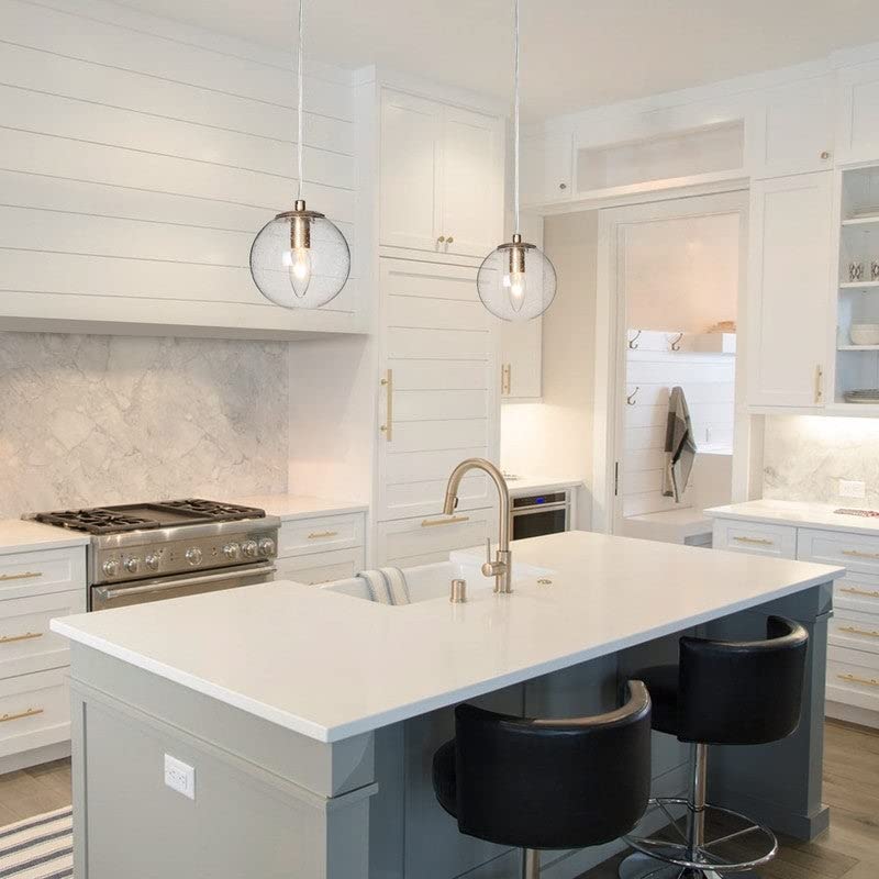 Modern Gold 1-light Mini Kitchen Island Light with Glass Globe D5.5*h6.5 - Diamond Home USA