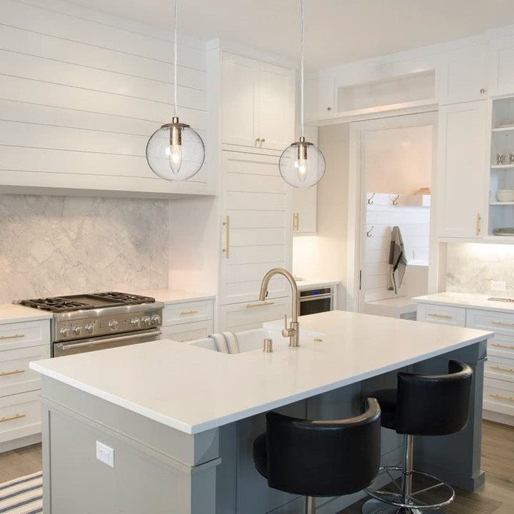 Modern Gold 1-light Mini Kitchen Island Light with Glass Globe D5.5*h6.5 - Diamond Home USA