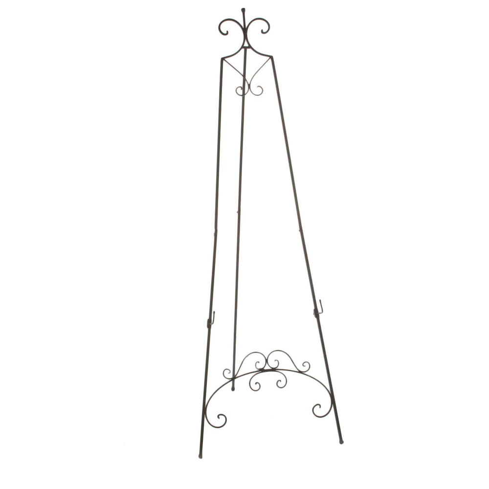 65in Black Metal Floor Easel Free Standing Art Display Tall Decorative icture - Diamond Home USA