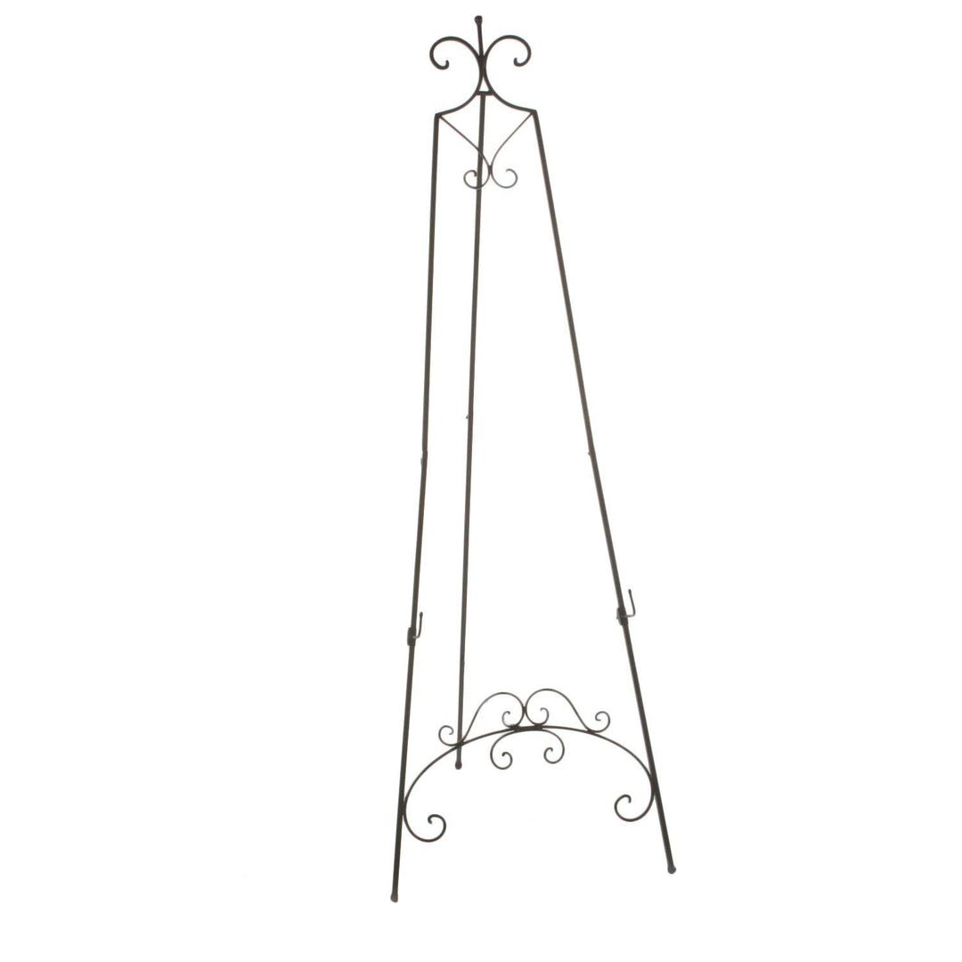 65in Black Metal Floor Easel Free Standing Art Display Tall Decorative icture - Diamond Home USA