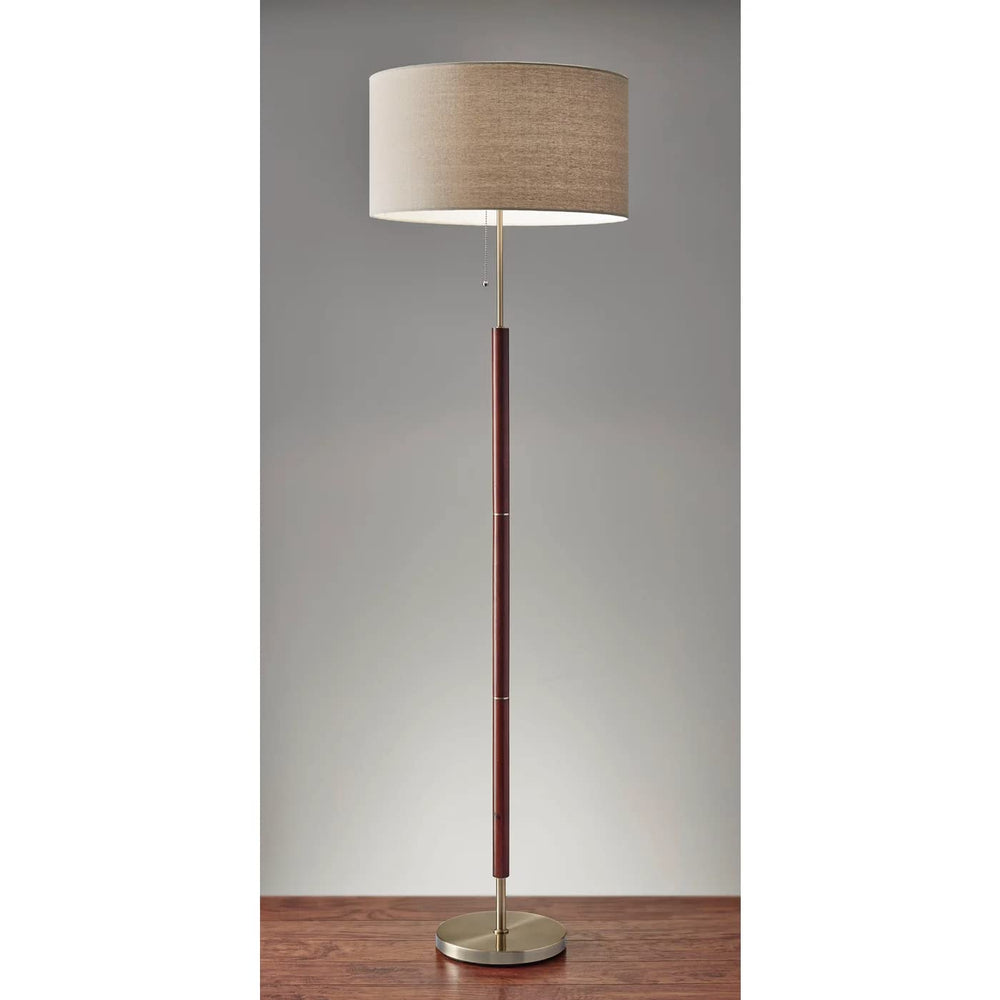 Adesso 3377-15 Floor Lamp Walnut - Diamond Home USA