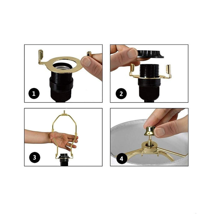 Slip Uno Adapter Converts Your 15" High Lampshade to Fit n Lamp Base (1 7/16" - Diamond Home USA