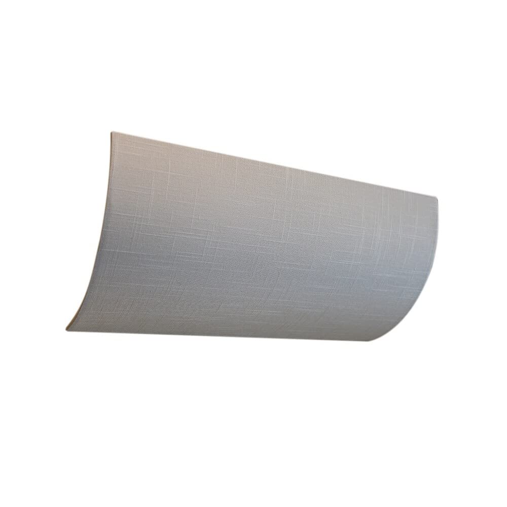 Vanity Light Cover Conversion Kit 20" w White Textured Fabric Shade DIY Upgrades - Diamond Home USA