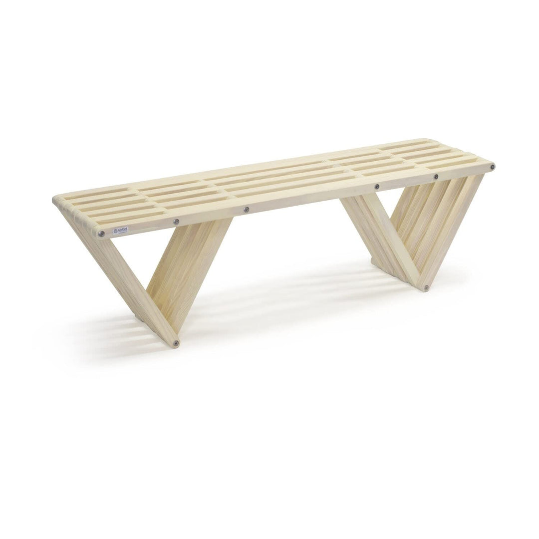 Wood Backless Bench, Modern style L 54" x15" deep x 17" Tall