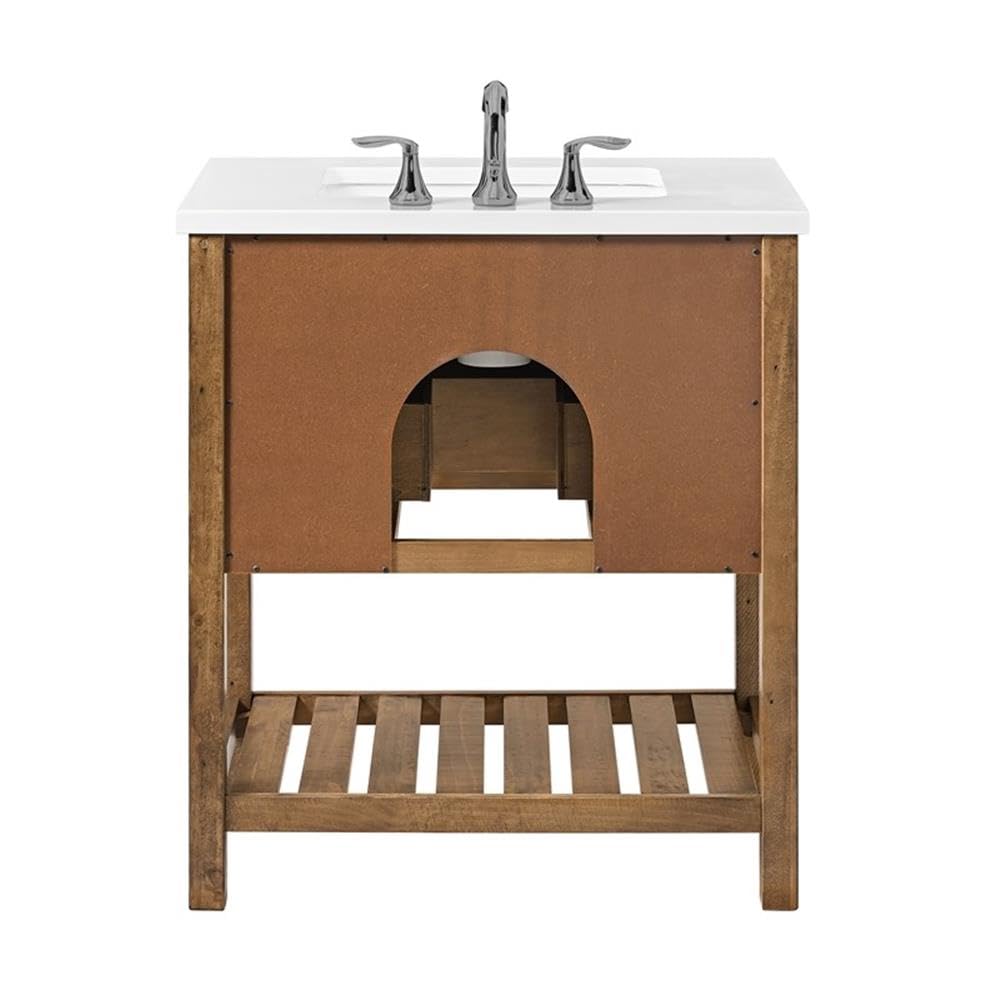 Martin Svensson Home Monterey 31" Wood Single Bathroom Vanity Natural Brown - Diamond Home USA