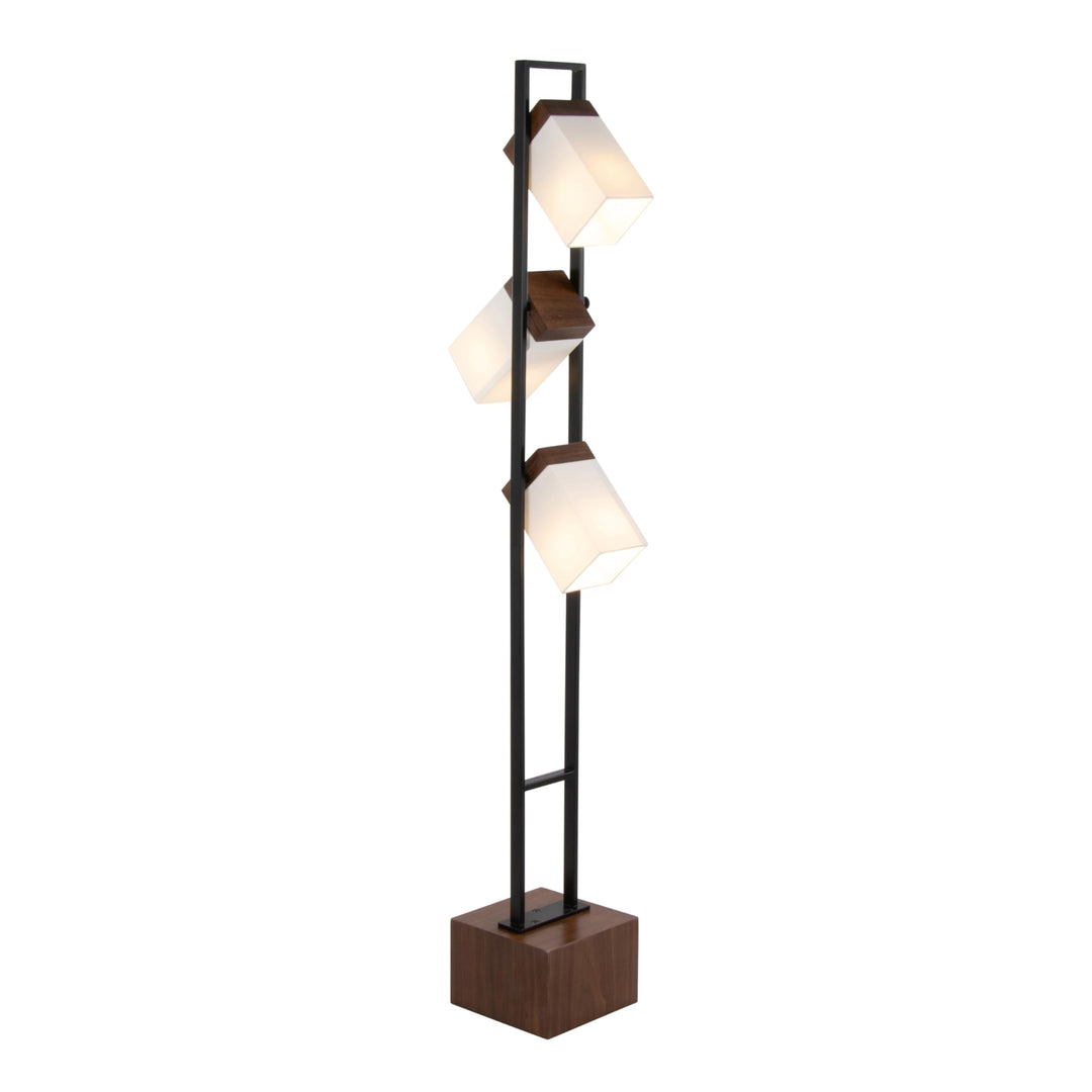 Porch Den 67.5" Floor Lamp Black Modern Contemporary Bulbs Included - Diamond Home USA