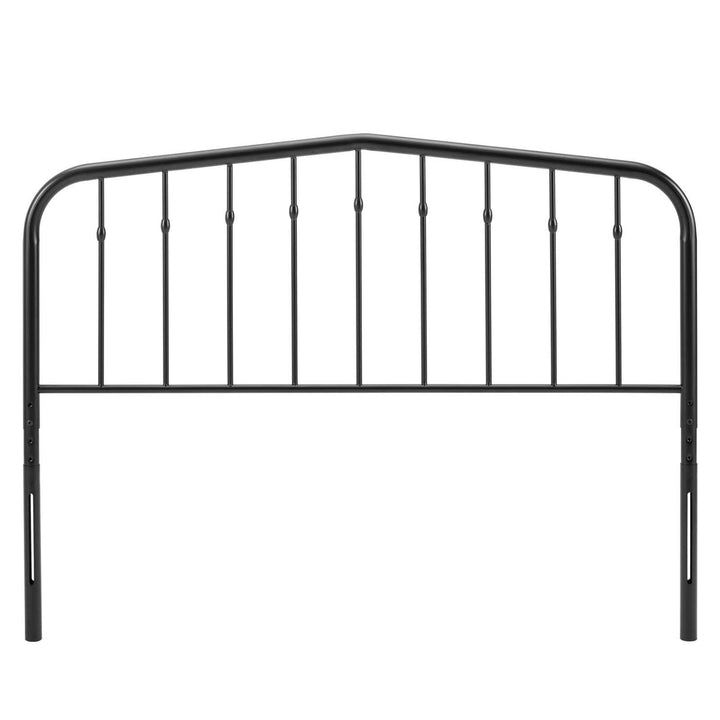 Modway Lennon Modern Farmhouse Metal Queen Headboard in Black - Diamond Home USA