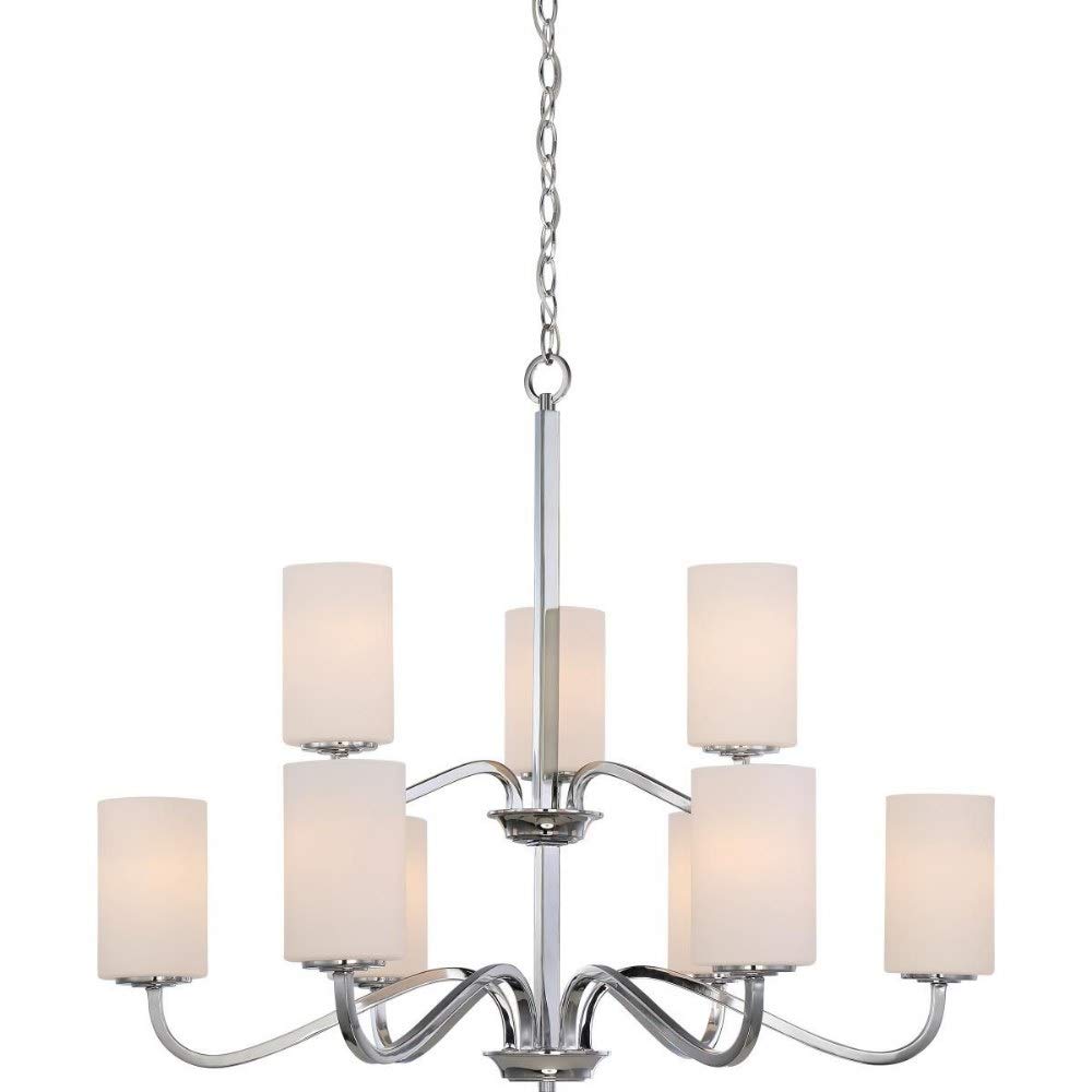 Nuvo Lighting 60/5809 Willow 9 Light 100W A19 max. Medium Base Chandelier 2 Tier - Diamond Home USA
