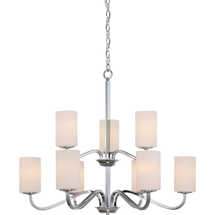 Nuvo Lighting 60/5809 Willow 9 Light 100W A19 max. Medium Base Chandelier 2 Tier - Diamond Home USA