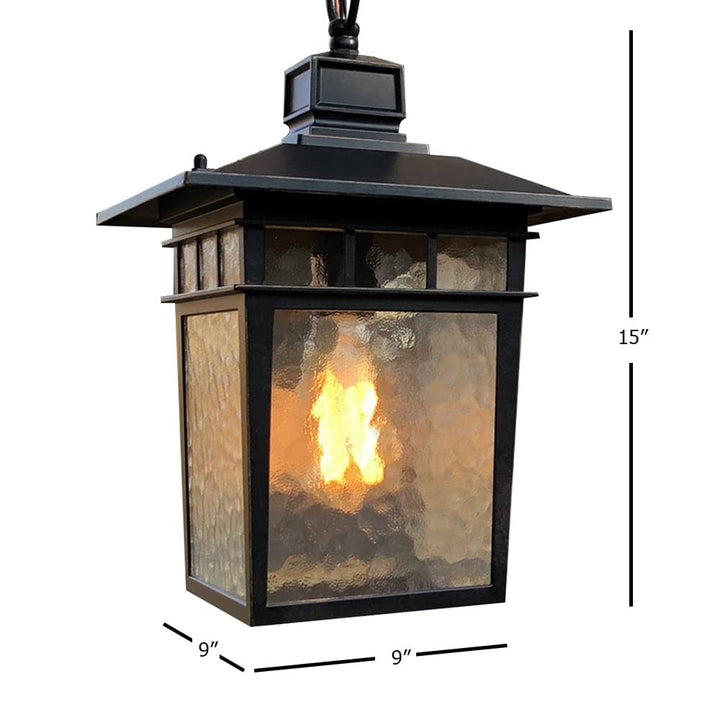 Cullen' Oil-Rubbed Bronze 1-Light Hanging Exterior Lantern Modern Contemporary - Diamond Home USA