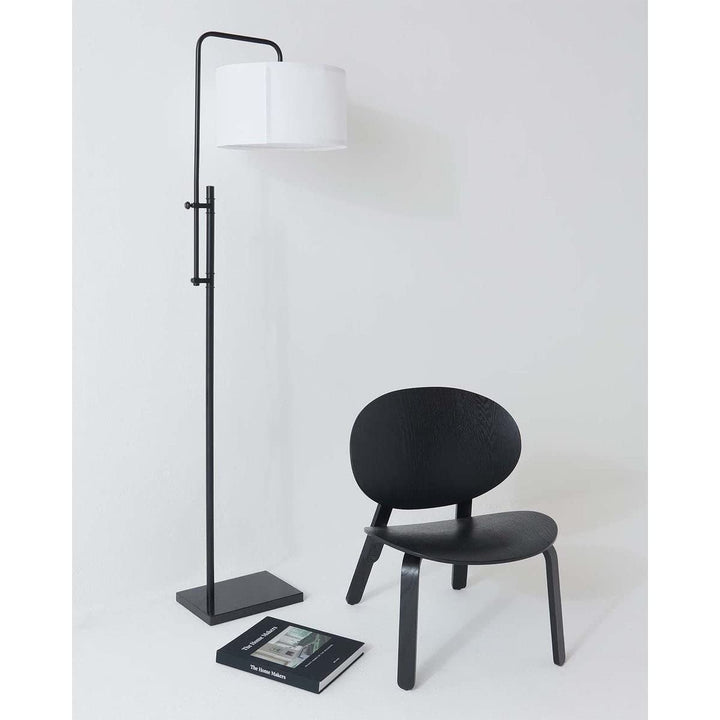 Leo Led Floor Lamp Black. Black Mid-Century Modern Bulbs Included Energy - Diamond Home USA