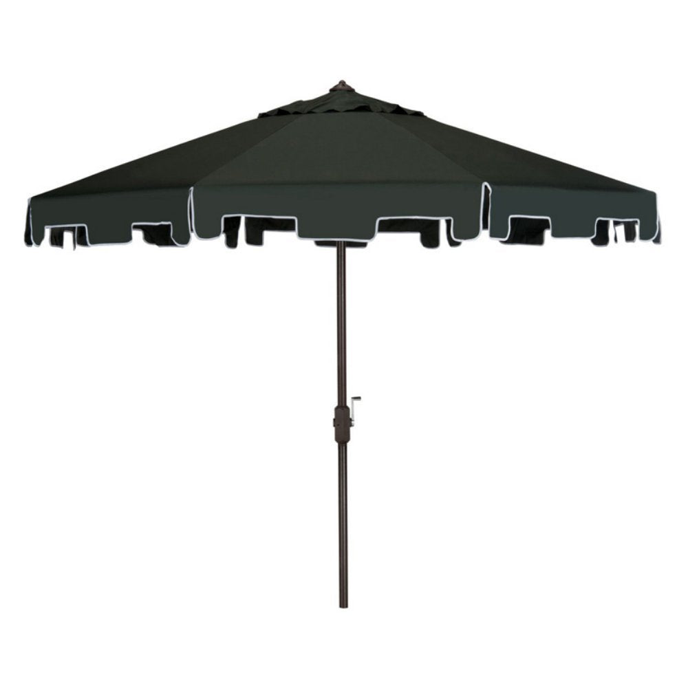 Safavieh Outdoor Collection Zimmerman Crank Market Umbrella with Flap